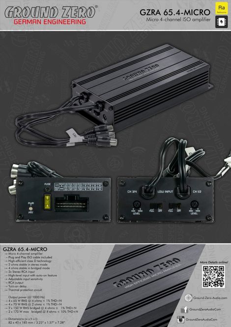 Hovedbilde Ground Zero GZRA 65.4-MICRO - 4x65w / 2x150w. ...