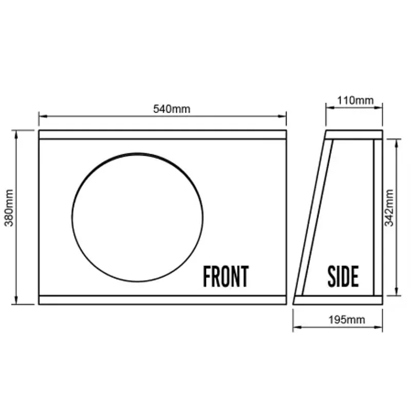 BASSKASSE 1x12 Slim/Flat. Kompakt, lukket, 23liter