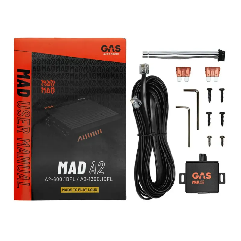 GAS MAD 2x10`` basspakke Basspakke med 2x10`` kasse og forsterker på 600W RMS